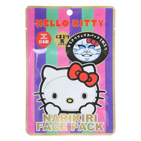 ASUNAROSYA - Sanrio Hello Kitty Narikiri Face Pack Kumadori Blue, 1 pc, 28 g, 4991567273661