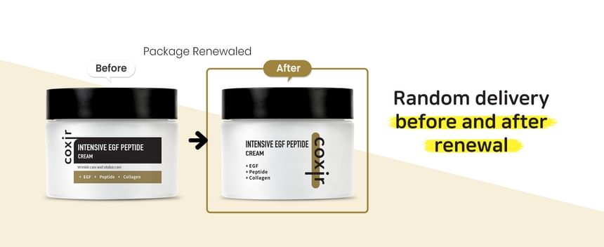 coxir - Intensive EGF Peptide Cream, 2024 Version - 50ml, 112 g, 8809080826157