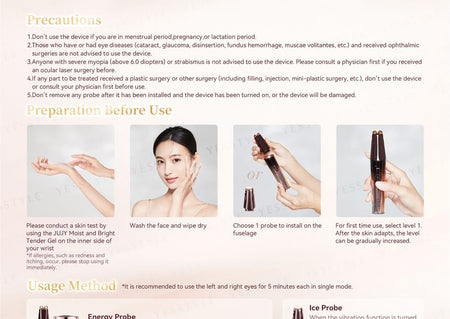 JUJY - Dual-Probe Full Effect Periocular Anti-Aging RF Eye Massager Pro 4.0, 1 set, 880 g, 4595988335061