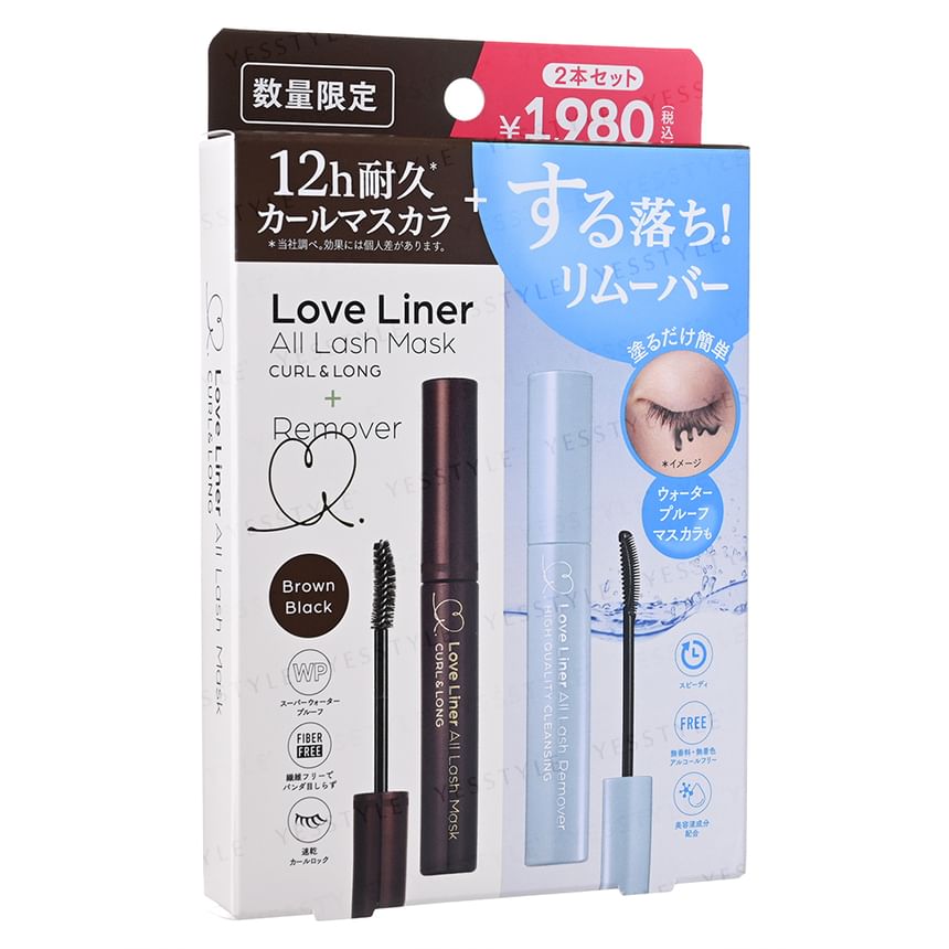 MSH - Love Liner All Lash Mask Curl & Long & Remover Special Set, 1 set, 58 g, 4570159420654