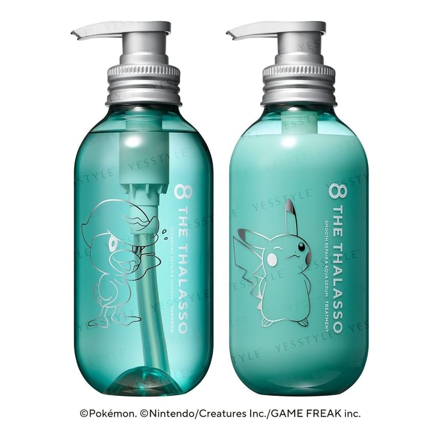 Stella Seed - 8 THE THALASSO Shampoo & Treatment Smooth Pokemon Limited Edition, 475ml x 2, 1100 g, 4589919567874