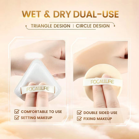 FOCALLURE - Pointed Cushion Puff, #TL01 - 1pc, 15 g, 6941845810307