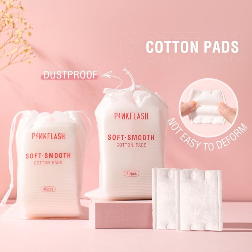 PINKFLASH - Soft Smooth Cotton Pads, #Cotton Pads - 40pcs, 60 g, 6941845851232