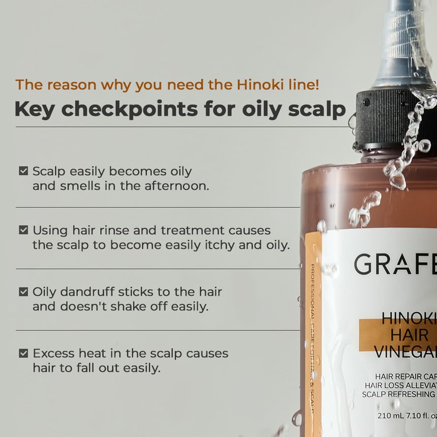 GRAFEN - Hinoki Hair Vinegar, 210ml, 530 g, 8809642618671