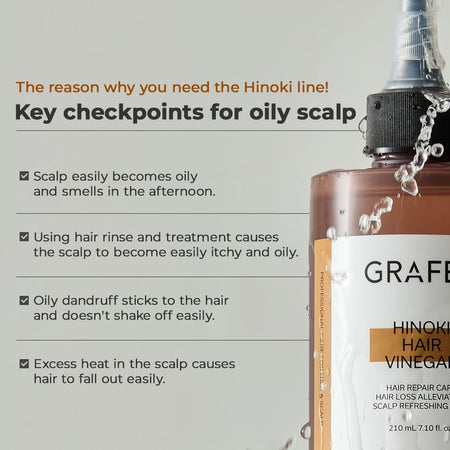 GRAFEN - Hinoki Hair Vinegar, 210ml, 530 g, 8809642618671