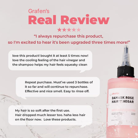 GRAFEN - Damask Rose Hair Vinegar, 210ml, 530 g, 8809642618459
