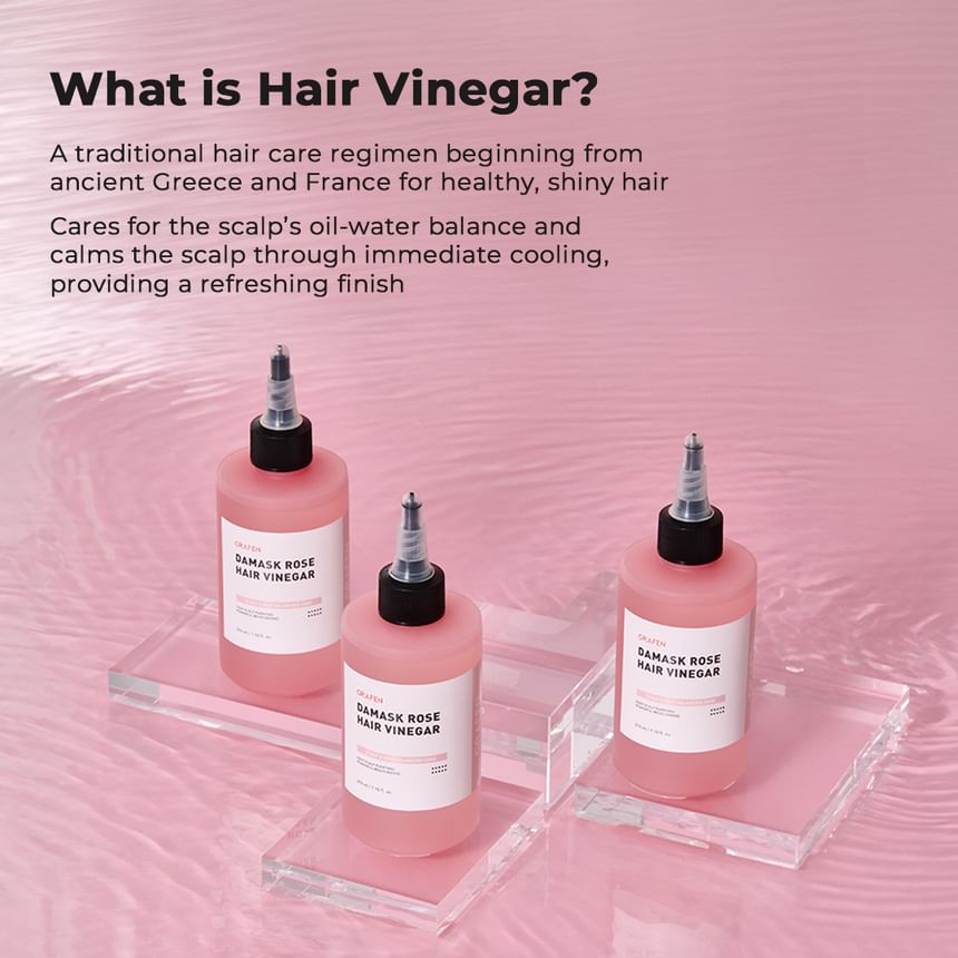 GRAFEN - Damask Rose Hair Vinegar, 210ml, 530 g, 8809642618459