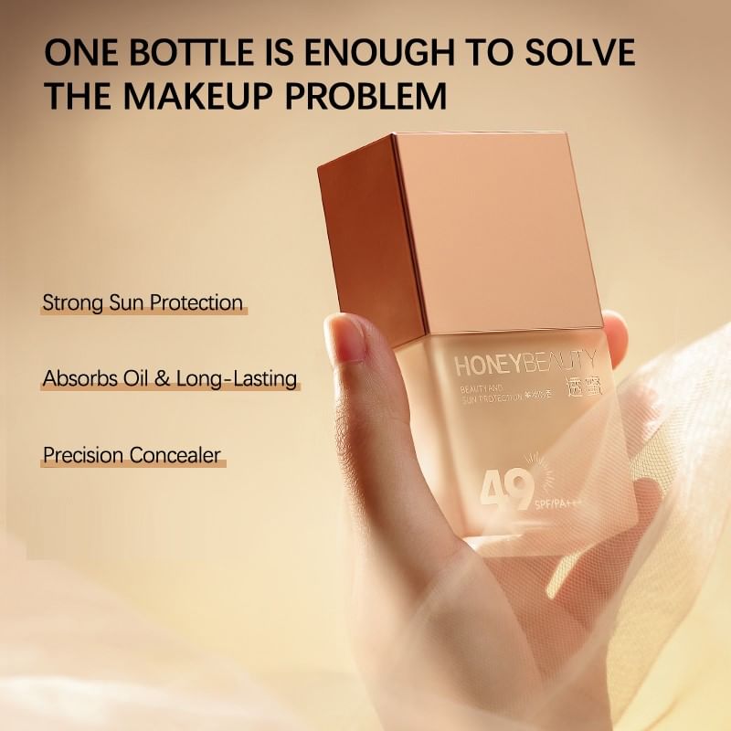 HONEYBEAUTY - Moisturizing Suncreen Foundation SPF49 PA+++, #Foundation - 20g, 50 g, 6975357290944