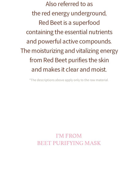 I’m from - Beet Purifying Mask, 110g, 276 g, 8809525931354