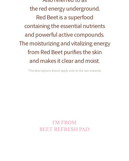 I’m from - Beet Refresh Pad, 60 pads, 404 g, 8809525931378