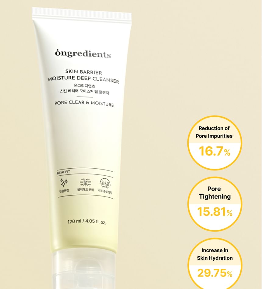ongredients - Skin Barier Moisture Deep Cleanser, 120ml, 300 g, 8809884771455