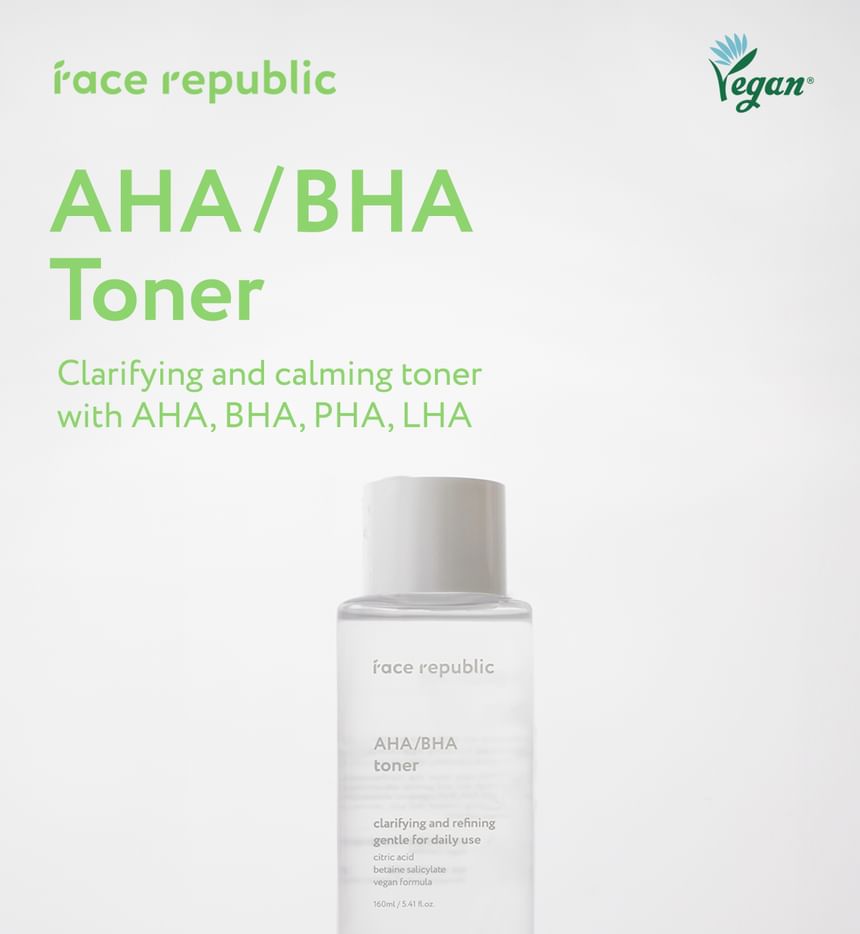 face republic - AHA/BHA Toner, Renewed - 160ml, 210 g, 8809657113826