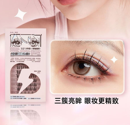 BLJ - Lightning Series Manga Eyelashes - MH03, #MH03 Electric Eye Three-Step Cruve, 62 g, 6975912616295