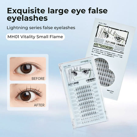 BLJ - Lightning Series Manga Eyelashes - MH01, #MH01 Vitality Small Flame, 62 g, 6975912615762