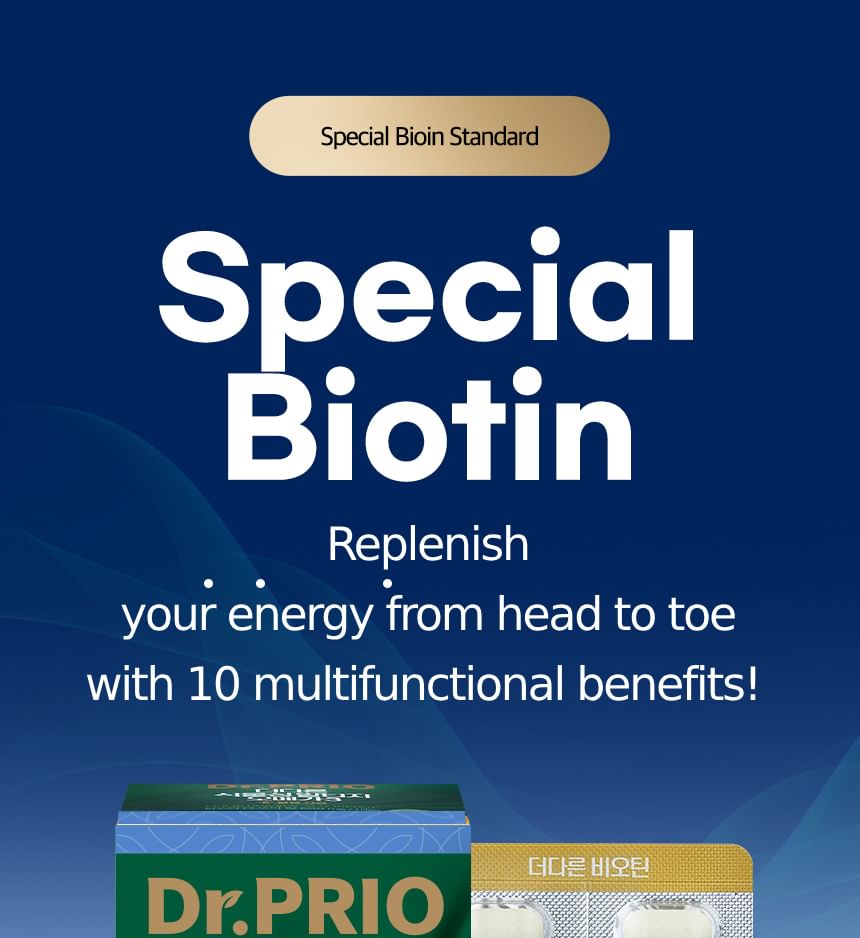 SERY BOX - Dr.PRIO More Different Biotin, 600mg x 60 tablets, 78 g, 8802863132322