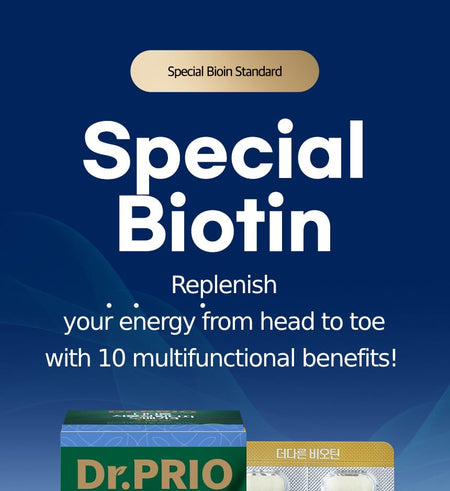 SERY BOX - Dr.PRIO More Different Biotin, 600mg x 60 tablets, 78 g, 8802863132322