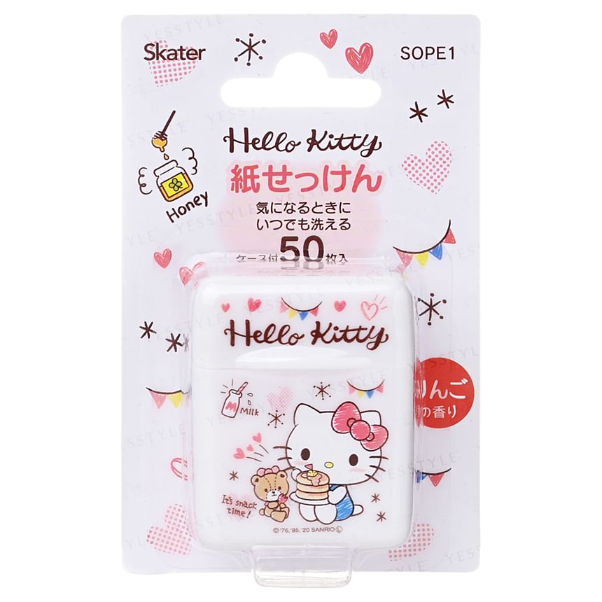 Skater - Sanrio Hello Kitty Apple Paper Soap, 50 pcs, 70 g, 4973307531330