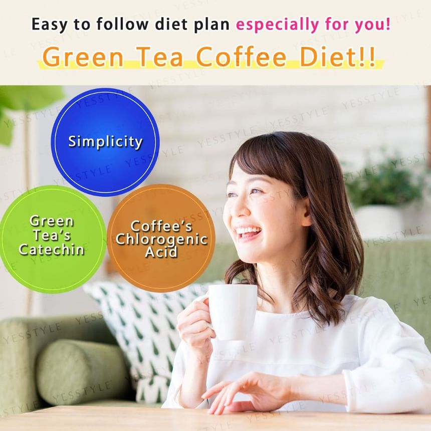 FINE JAPAN - Green Tea & Coffee Diet, 1.5g x 30, 198 g, 4976652014107