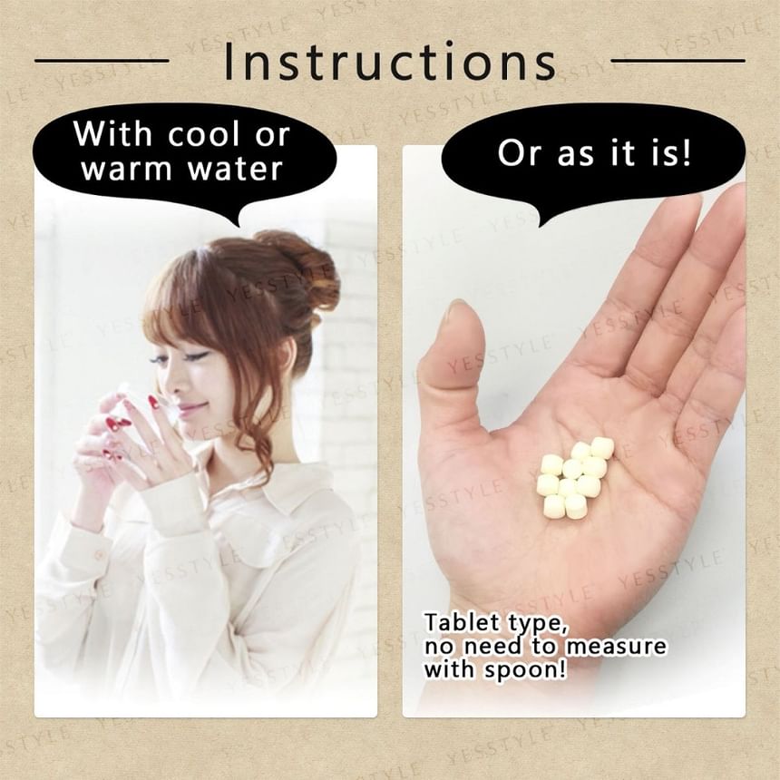FINE JAPAN - Coix Seed Beauty Chewing Tablets, 200 Tablets, 69 g, 4976652012097