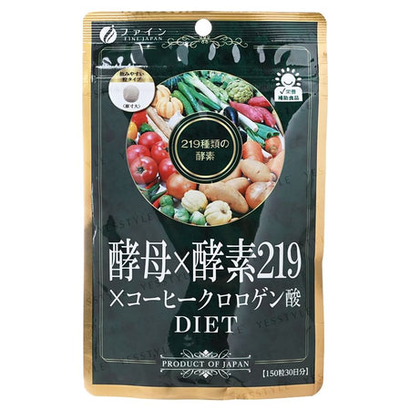 FINE JAPAN - Yeast x Enzyme 219 Diet Tablets, 150 Tablets, 53 g, 4976652009950