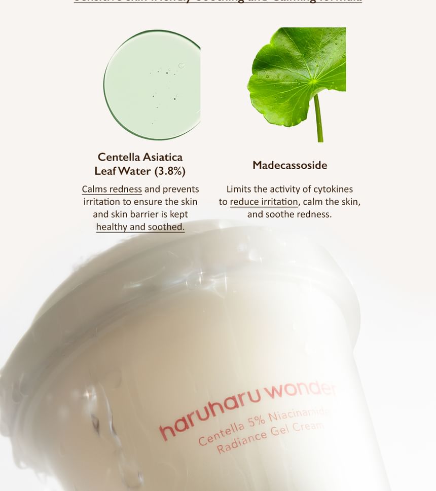 haruharu wonder - Centella 5% Niacinamide Radiance Gel Cream, 90g, 240 g, 8809532221998