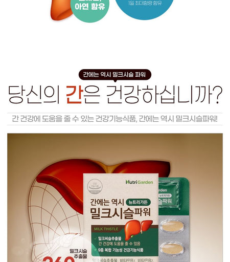 JUNGWONSAM - NutriGarden Milk Thistle Power, 900mg x 30 tablets, 54 g, 8802863115271