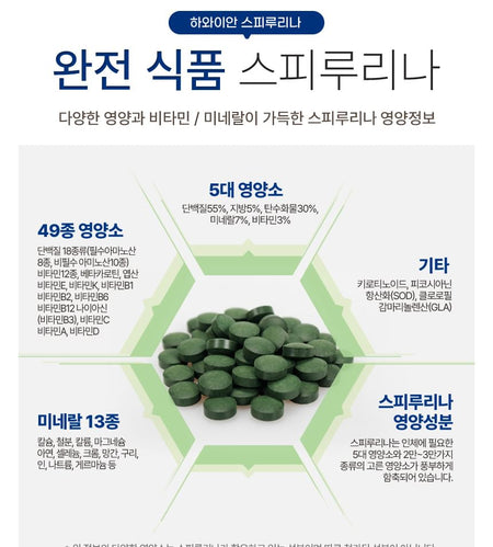 JUNGWONSAM - NutriGarden Hawaiian Spirulina, 580mg x 120 tablets, 130 g, 625349019317
