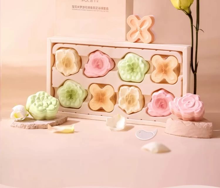 PULJIM - Dreaming Flower Fragrance Foot Bath Ball Set (8pcs), Set (30g x 8pcs), 700 g, 6926503401189