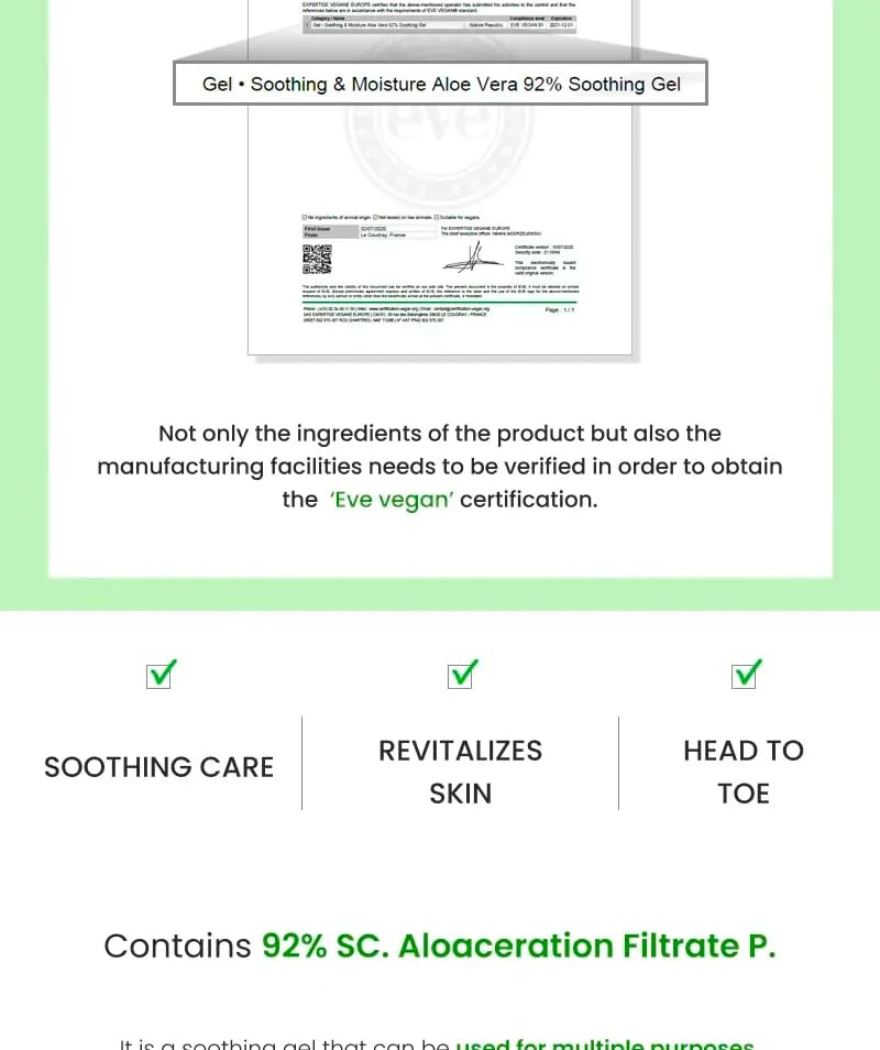NATURE REPUBLIC - Soothing & Moisture Aloe Vera 92% Soothing Gel, 300ml, 600 g, 8806173420377