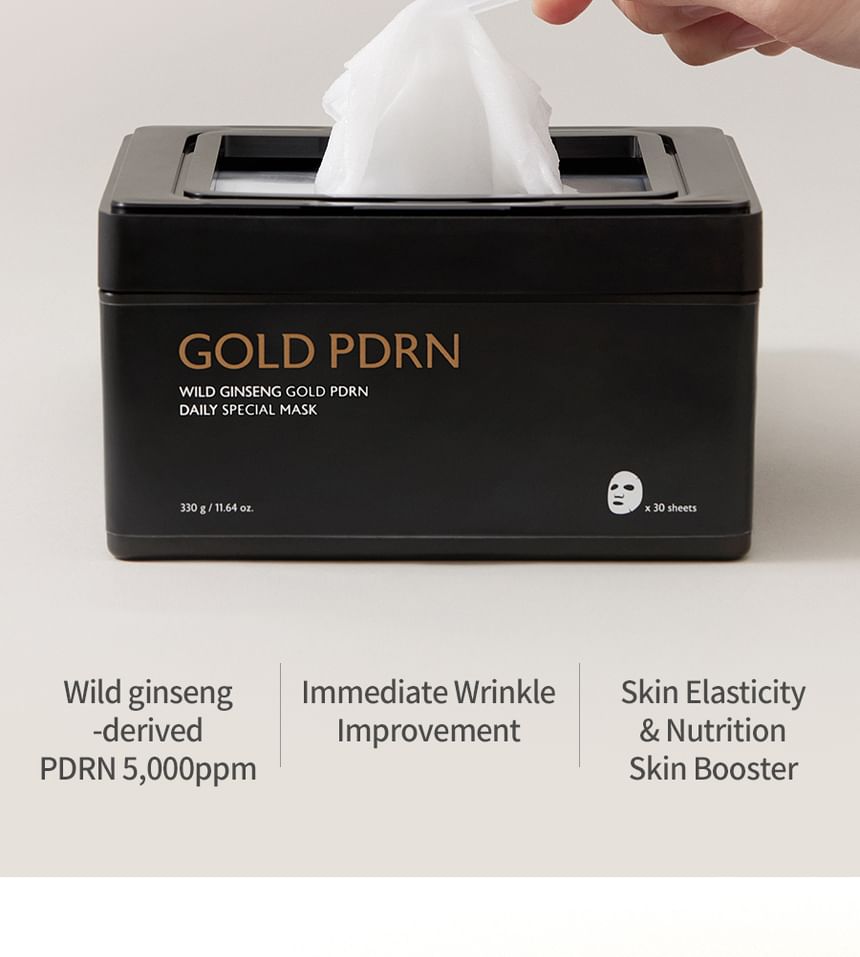 Milk Touch - Wild Ginseng Gold PDRN Daily Special Mask, 30 sheets, 560 g, 8800253020051