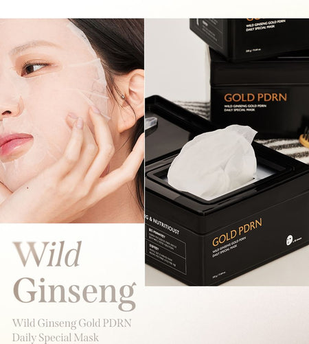 Milk Touch - Wild Ginseng Gold PDRN Daily Special Mask, 30 sheets, 560 g, 8800253020051