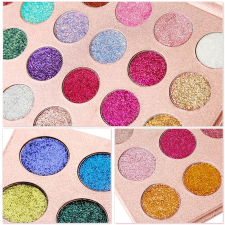DE’LANCI - 24 Colors Pressed Glitter Eyeshadow Palette, #24 Color - 19.2g, 230 g, 