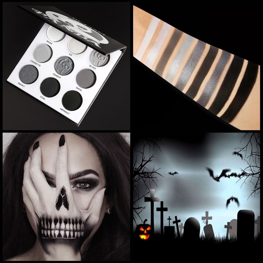 DE’LANCI - 9 Colors Black Smoky Eyeshadow Palette, #Panda Palette - 20g, 100 g, 6970936230274
