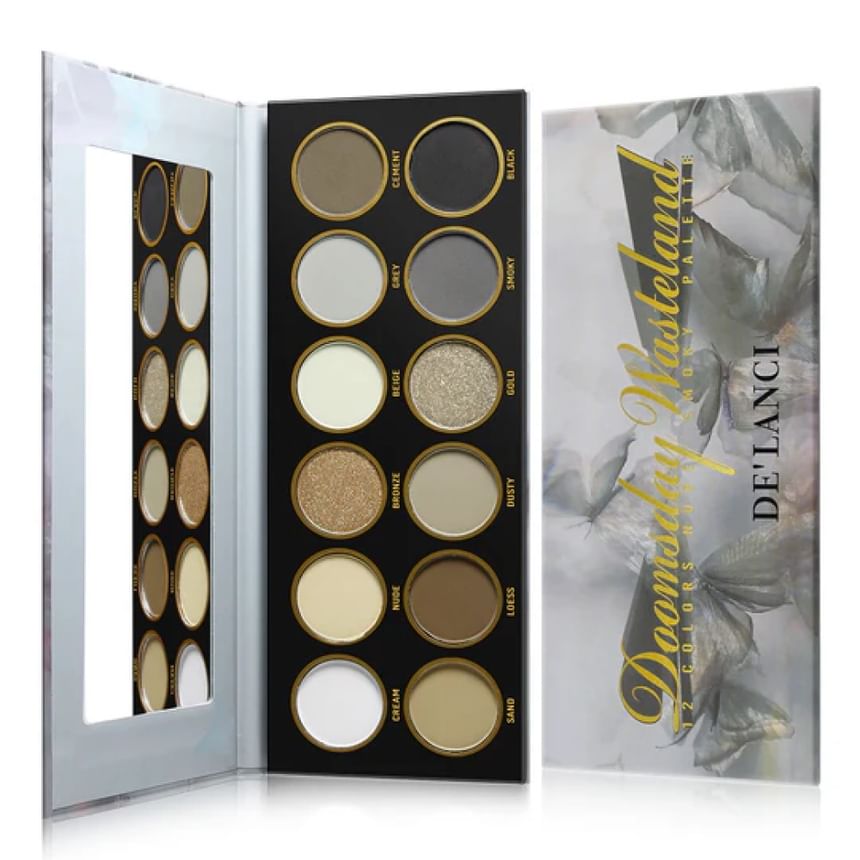 DE’LANCI - 12 Colors Nude Smoky Palette, #Doomsday Wasteland - 24g, 100 g, 6970936230410