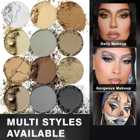 DE’LANCI - 12 Colors Nude Smoky Palette, #Doomsday Wasteland - 24g, 100 g, 6970936230410