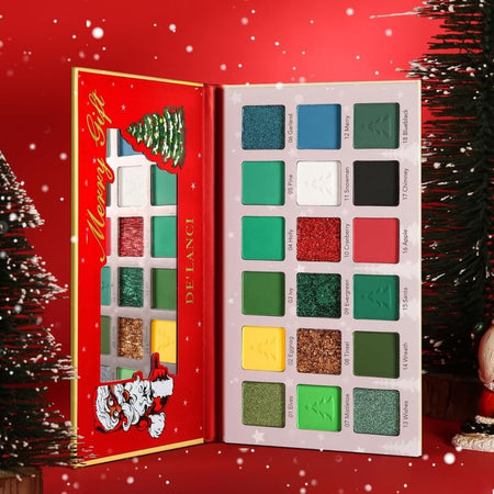 DE’LANCI - 18 Colors Christmas Eyeshadow, #Green Makeup Palette - 27g, 150 g, 6970936231028