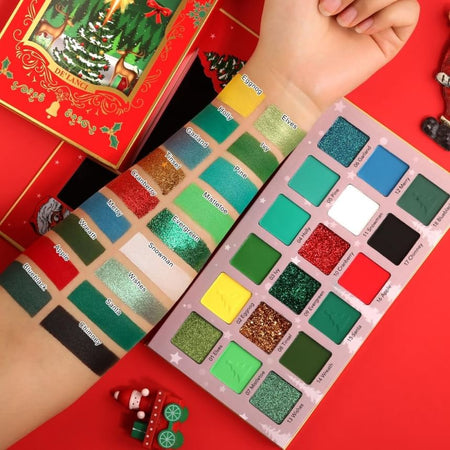 DE’LANCI - 18 Colors Christmas Eyeshadow, #Green Makeup Palette - 27g, 150 g, 6970936231028