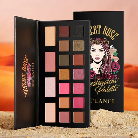 DE’LANCI - 18 Colors Eyeshadow Palette - Desert Rose, #Desert Rose - 37g, 150 g, 6970936230304