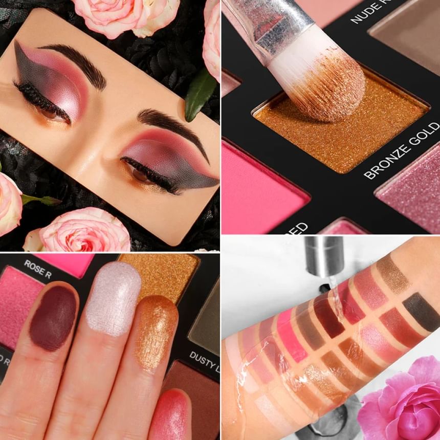 DE’LANCI - 18 Colors Eyeshadow Palette - Desert Rose, #Desert Rose - 37g, 150 g, 6970936230304