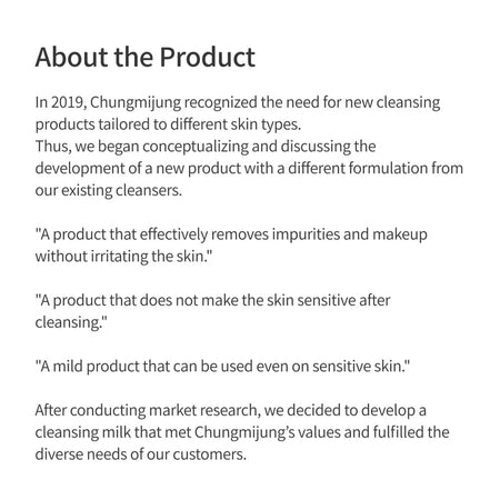 CHUNGMIJUNG - Aloe Fermentation Cleansing Milk, 200ml, 500 g, 8809342212605
