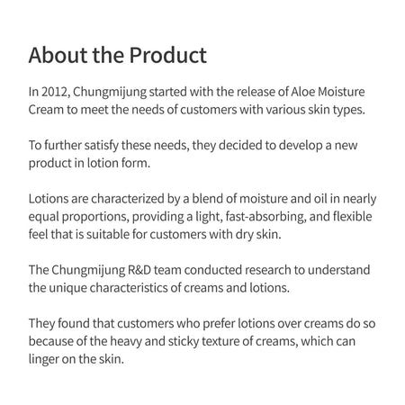 CHUNGMIJUNG - Aloe Fermentation Lotion, 140ml, 350 g, 8809342211189