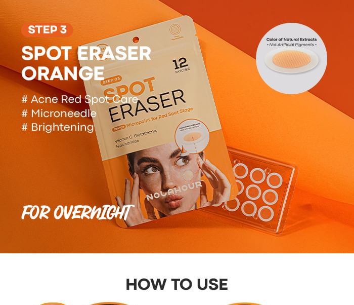 NOLAHOUR - Spot Eraser Orange, 12 patches, 50 g, 8809800000300