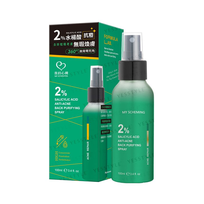 My Scheming - 2%Salicylic Acid Anti-Acne Back Purifyung Spray, 100ml, 220 g, 4713410997384