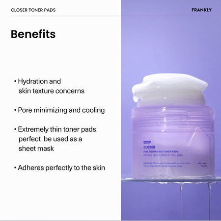 FRANKLY - Closer Pore Tightening Toner Pads, 70 pads, 175 g, 8809954943911