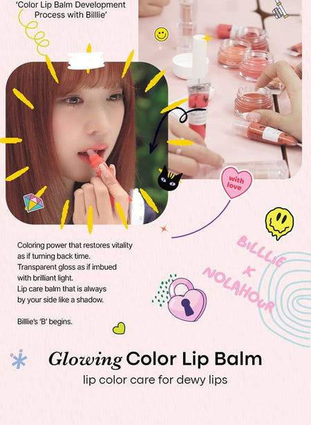 NOLAHOUR - Glowing Color Lip Balm 4 Color Set Billlie Edition, 6 pcs, 100 g, 8809800000409