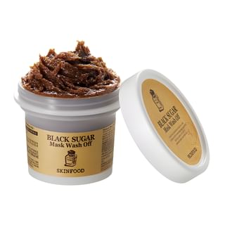 SKINFOOD - Black Sugar Mask Wash Off, Renewed - 120g, 160 g, 8809032673754