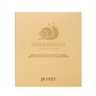 PETITFEE - Gold & Snail Hydrogel Mask Pack 5pcs, 30g x 5pcs, 271 g, 8809239802896