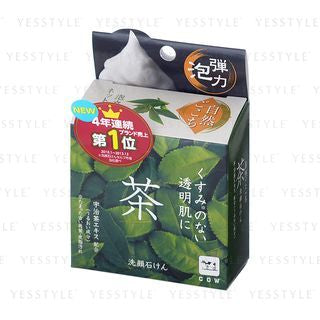 Cow Brand Soap - Natural Goto Green Tea Face Wash Soap, 80g, 103 g, 4901525002288