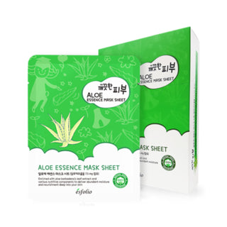 esfolio - Pure Skin Aloe Essence Mask Sheet Set 10pcs, 25ml x 10pcs, 343 g, 8809386883281