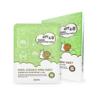 esfolio - Pure Skin Snail Essence Mask Sheet Set 10pcs, 25ml x 10pcs, 350 g, 8809386883274